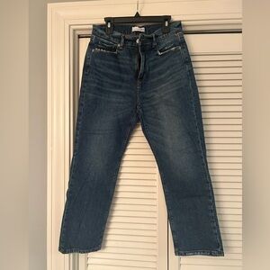 Women’s Loft The Straight Crop Denim Jeans • size 26 / 2
